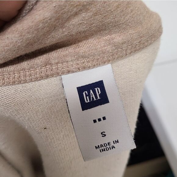 GAP Knit Tan Zip Sweatshirt size Small - Picture 6 of 8